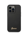 Wholesale Guess GUHCP14XSLSMK Apple iPhone 14 Pro Max black hard case Silicone Vintage Gold Logo - GUE2038 - {ean13} - Hurt