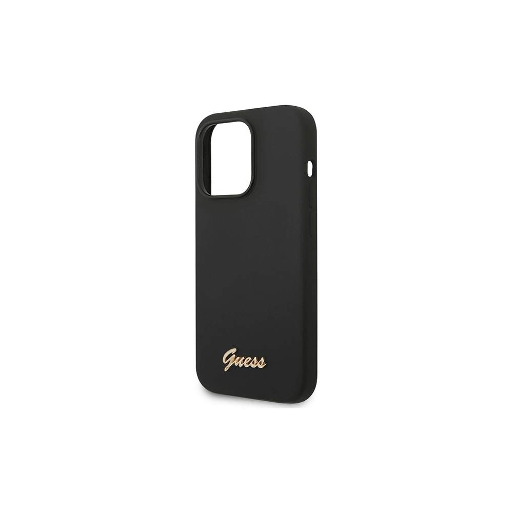 Hurtownia GSM - Case Guess GUHCP14XSLSMK Apple iPhone 14 Pro Max schwarz/black Hardcase Silikon Vintage Gold Logo - GUE2038 - {ean13} - Hurt