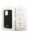 Wholesale Guess GUHCP14XSLSMK Apple iPhone 14 Pro Max black hard case Silicone Vintage Gold Logo - GUE2038 - {ean13} - Hurt