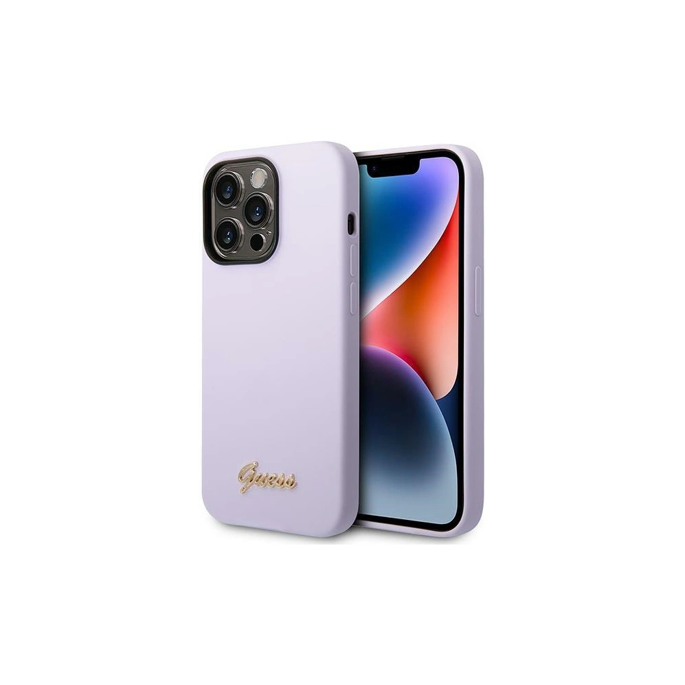 Hurtownia GSM - Case Guess GUHCP14XSLSMU Apple iPhone 14 Pro Max lila/purple Hartschale Silikon Vintage Gold Logo - GUE2039 - {ean13} - Hurt