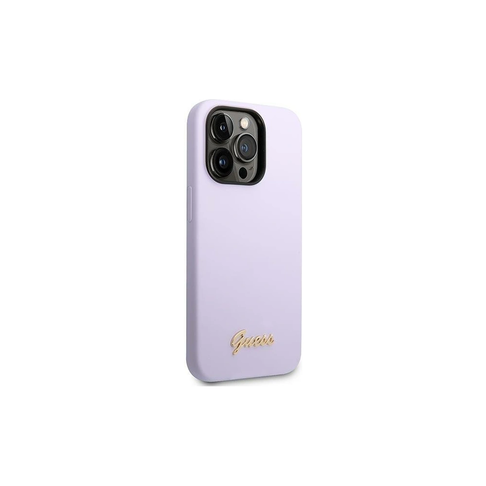 Hurtownia GSM - Etui Guess GUHCP14XSLSMU Apple iPhone 14 Pro Max fialová/purple tvrdý kryt silikon Vintage Gold Logo - GUE2039 - {ean13} - Hurt