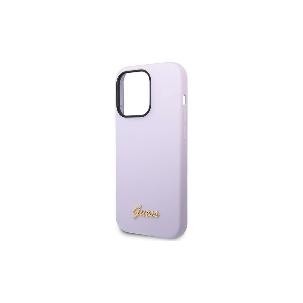Hurtownia GSM - Etui Guess GUHCP14XSLSMU Apple iPhone 14 Pro Max fialová/purple tvrdý kryt silikon Vintage Gold Logo - GUE2039 - {ean13} - Hurt