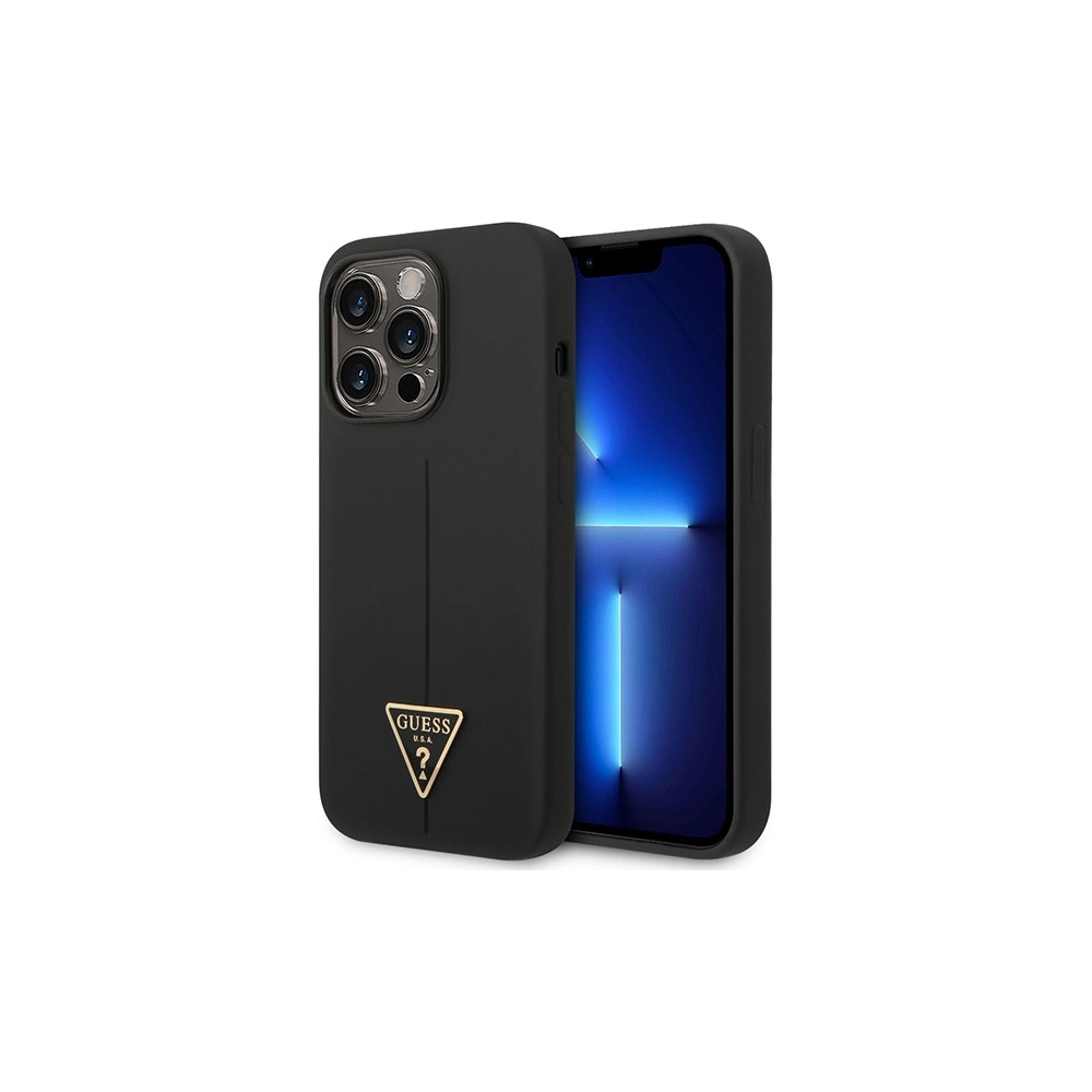 Hurtownia GSM - Etui Guess GUHCP14XSLTGK Apple iPhone 14 Pro Max negru/black hardcase Silicone Triangle - GUE2040 - {ean13} - Hurt