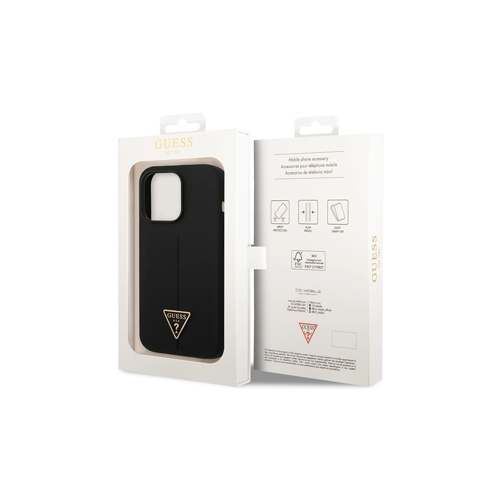 Hurtownia GSM - Etui Guess GUHCP14XSLTGK Apple iPhone 14 Pro Max negru/black hardcase Silicone Triangle - GUE2040 - {ean13} - Hurt