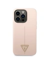 Wholesale Guess GUHCP14XSLTGP Apple iPhone 14 Pro Max pink hardcase Silicone Triangle - GUE2041 - {ean13} - Hurt