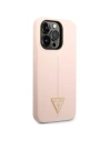 Wholesale Guess GUHCP14XSLTGP Apple iPhone 14 Pro Max pink hardcase Silicone Triangle - GUE2041 - {ean13} - Hurt