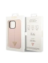 Wholesale Guess GUHCP14XSLTGP Apple iPhone 14 Pro Max pink hardcase Silicone Triangle - GUE2041 - {ean13} - Hurt