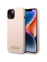 Etui Guess GUHMP14MSBPLP Apple iPhone 14 Plus / 15 Plus rózsaszín/pink kemény tok Szilikon Logó Plate MagSafe