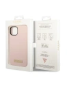 Wholesale Guess GUHMP14SSBPLP Apple iPhone 14 pink hard case Silicone Logo Plate MagSafe - GUE2048 - {ean13} - Hurt