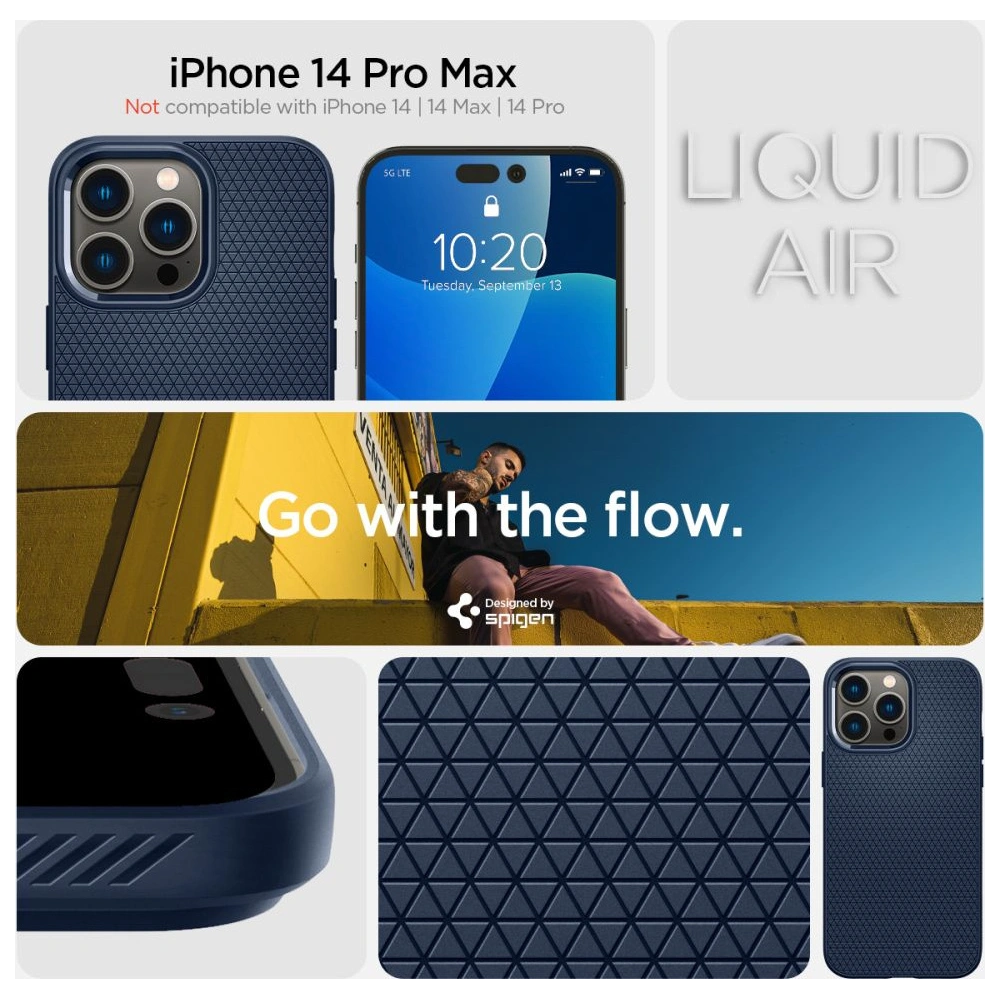 Hurtownia GSM - Etui Spigen Liquid Air Apple iPhone 14 Pro Max Tengerészkék - SPN2504 - {ean13} - Hurt