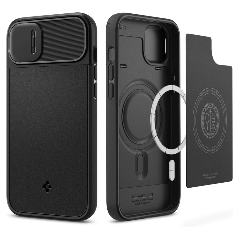 Hurtownia GSM - Case Spigen Optik Armor Mag MagSafe Apple iPhone 14 Plus / 15 Plus Schwarz - SPN2520 - {ean13} - Hurt