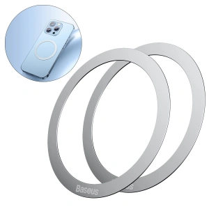 Hurtownia GSM - Magnetyczny pierścień Baseus Halo Series srebrny [2 PACK] - BSU3543 - {ean13} - Hurt