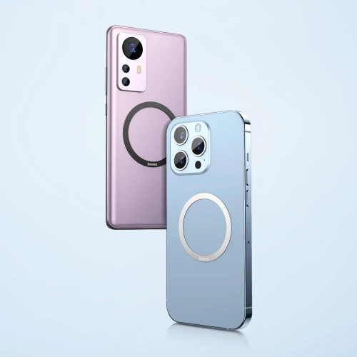 Magnetyczny pierścień Baseus Halo Series srebrny [2 PACK]