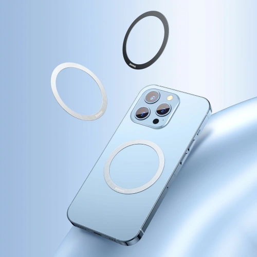 Magnetyczny pierścień Baseus Halo Series srebrny [2 PACK]