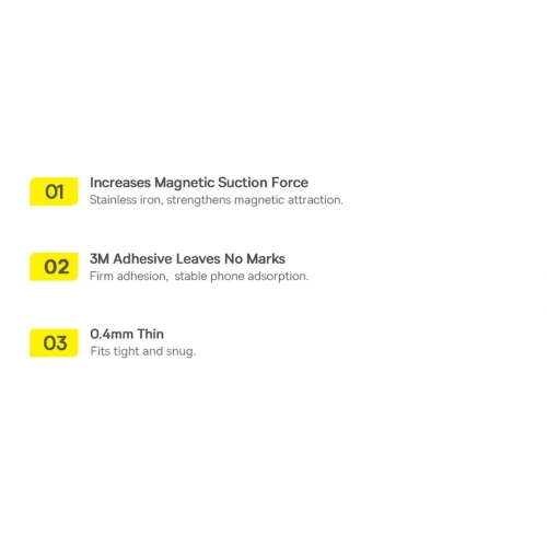 Magnetyczny pierścień Baseus Halo Series srebrny [2 PACK]