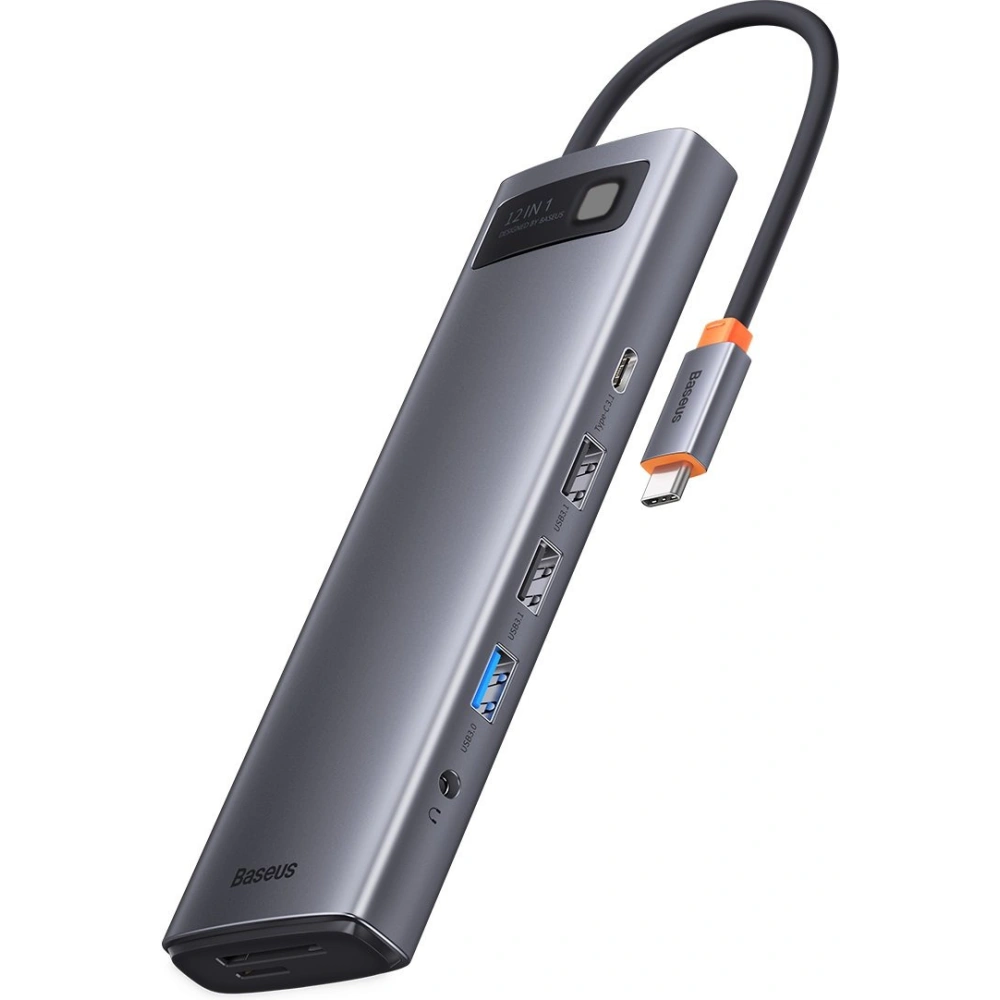 Wholesale HUB Baseus Metal Gleam USB-C 12w1 HDMI / DP / USB Type C / minijack 3.5mm / RJ45 / SD - BSU3545 - {ean13} - Hurt