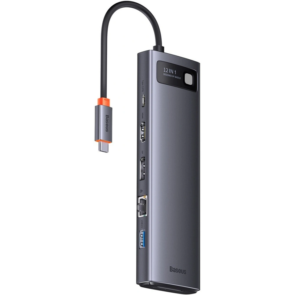 Wholesale HUB Baseus Metal Gleam USB-C 12w1 HDMI / DP / USB Type C / minijack 3.5mm / RJ45 / SD - BSU3545 - {ean13} - Hurt