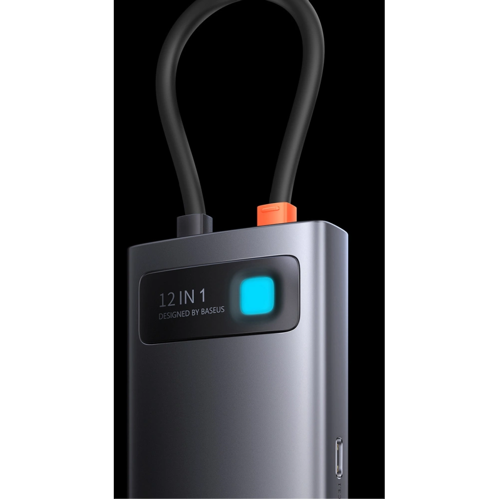 Wholesale HUB Baseus Metal Gleam USB-C 12w1 HDMI / DP / USB Type C / minijack 3.5mm / RJ45 / SD - BSU3545 - {ean13} - Hurt
