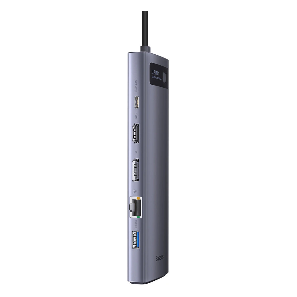 Wholesale HUB Baseus Metal Gleam USB-C 12w1 HDMI / DP / USB Type C / minijack 3.5mm / RJ45 / SD - BSU3545 - {ean13} - Hurt