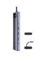 Hurtownia GSM - HUB Baseus Metal Gleam USB-C 12w1 HDMI / DP / USB Typ C / minijack 3.5mm / RJ45 / SD - BSU3545 - {ean13} - Hurt