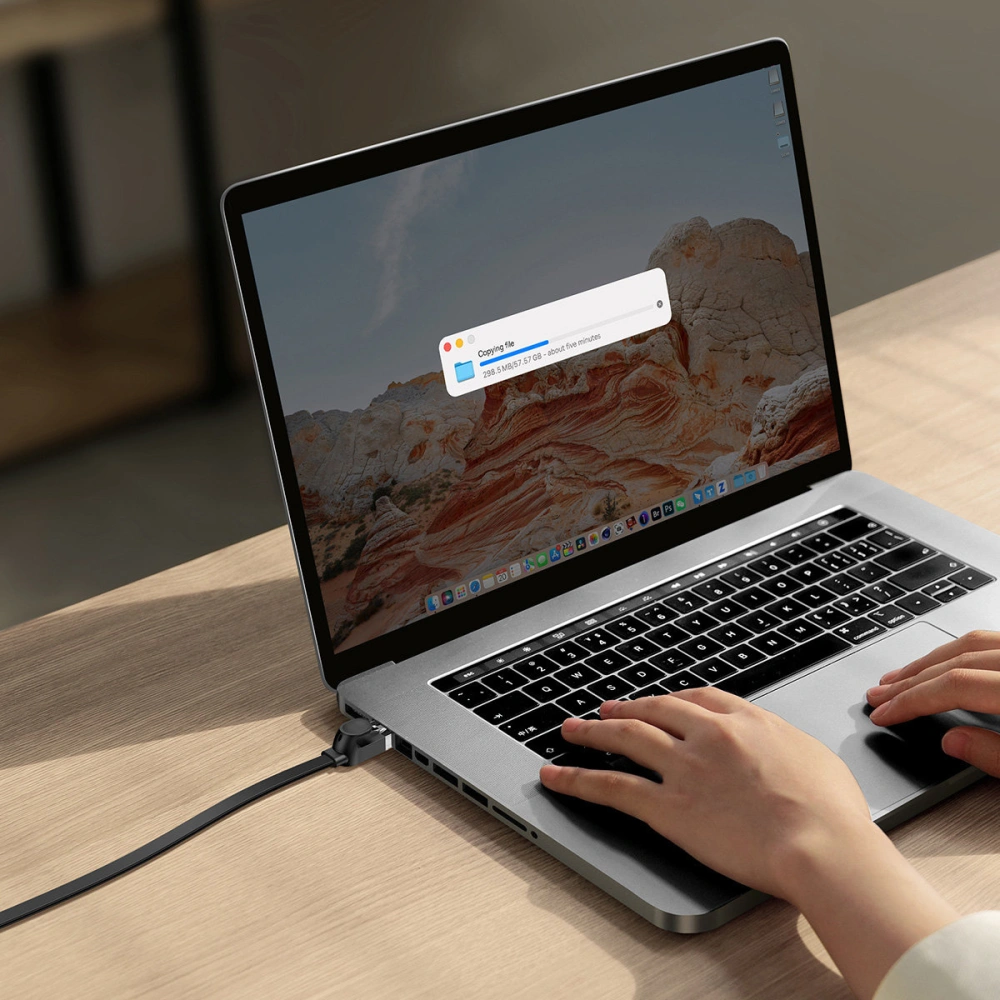 Lapított hálózati kábel Baseus Speed Six RJ45 1000Mbps 1.5m fekete