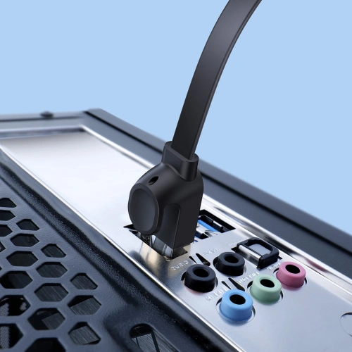 Płaski kabel sieciowy Baseus Speed Six RJ45 1000Mbps 1.5m czarny