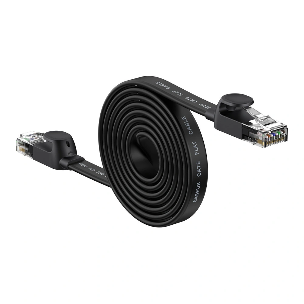 Hurtownia GSM - Flaches Netzwerkkabel Baseus Speed Six RJ45 1000Mbps 2m schwarz - BSU3549 - {ean13} - Hurt