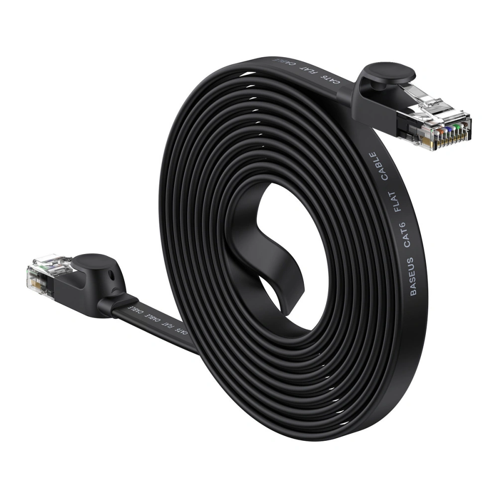 Hurtownia GSM - Flaches Netzwerkkabel Baseus Speed Six RJ45 1000Mbps 10m schwarz - BSU3550 - {ean13} - Hurt