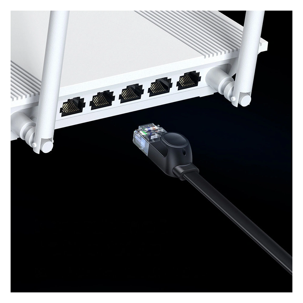 Hurtownia GSM - Flaches Netzwerkkabel Baseus Speed Six RJ45 1000Mbps 10m schwarz - BSU3550 - {ean13} - Hurt