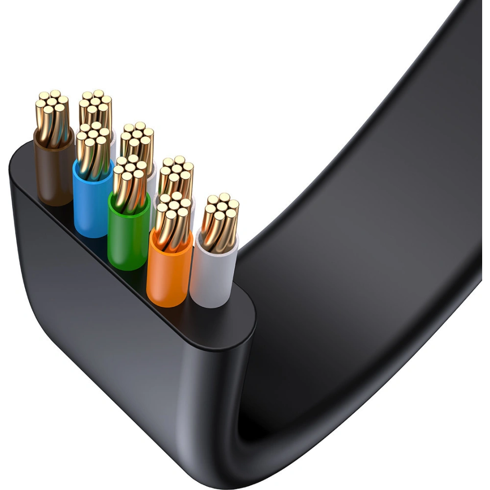 Wholesale Baseus Speed Six Flat Ethernet Cable RJ45 1000Mbps 15m black - BSU3551 - {ean13} - Hurt