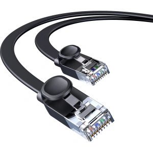 Płaski kabel sieciowy Baseus Speed Six RJ45 1000Mbps 15m czarny