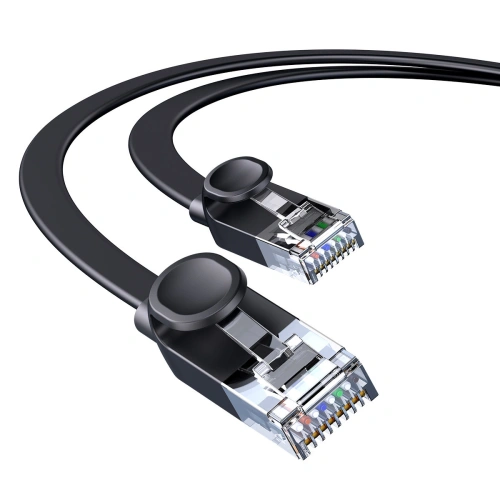 Płaski kabel sieciowy Baseus Speed Six RJ45 1000Mbps 15m czarny