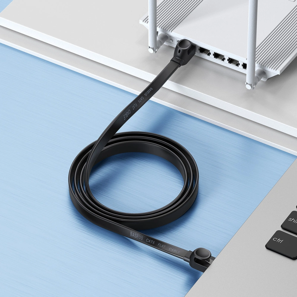 Hurtownia GSM - Cablul de rețea plat Baseus Speed Six RJ45 1000Mbps 15m negru - BSU3551 - {ean13} - Hurt