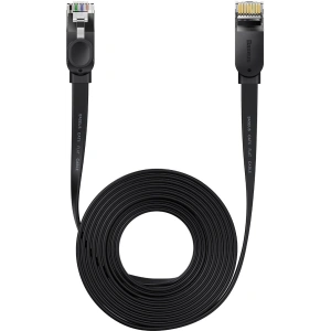 Płaski kabel sieciowy Baseus Speed Six RJ45 1000Mbps 15m czarny