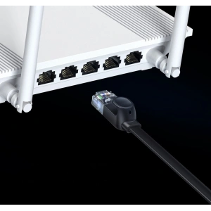 Płaski kabel sieciowy Baseus Speed Six RJ45 1000Mbps 15m czarny