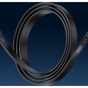 Płaski kabel sieciowy Baseus Speed Six RJ45 1000Mbps 15m czarny