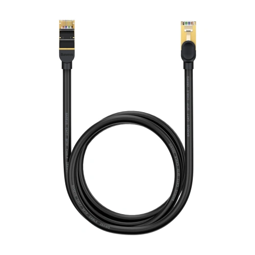 Kabel sieciowy Baseus Speed Seven RJ45 10Gbps 1.5m czarny
