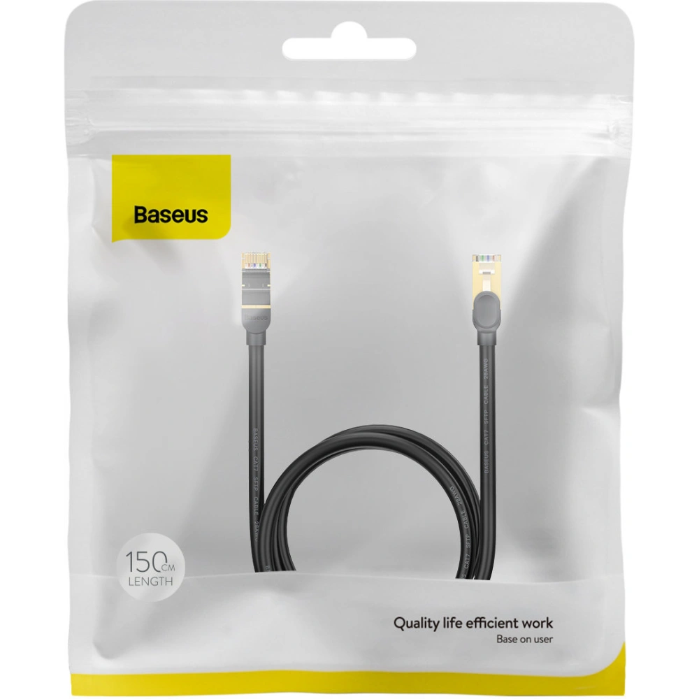 Hurtownia GSM - Hálózati kábel Baseus Speed Seven RJ45 10Gbps 1.5m fekete - BSU3552 - {ean13} - Hurt