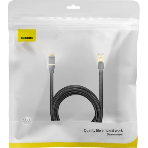 Kabel sieciowy Baseus Speed Seven RJ45 10Gbps 5m czarny