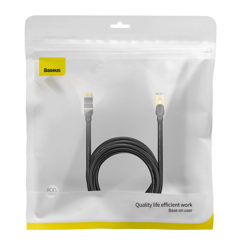 Hurtownia GSM - Cablul de rețea Baseus Speed Seven RJ45 10Gbps 8m negru - BSU3555 - {ean13} - Hurt
