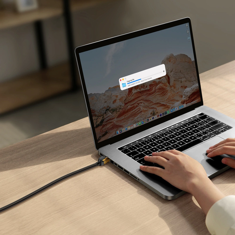 Hálózati kábel Baseus Speed Seven RJ45 10Gbps 8m fekete
