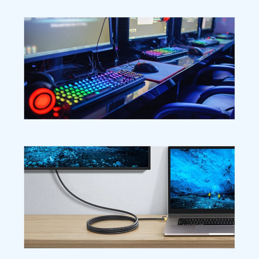 Hálózati kábel Baseus Speed Seven RJ45 10Gbps 8m fekete
