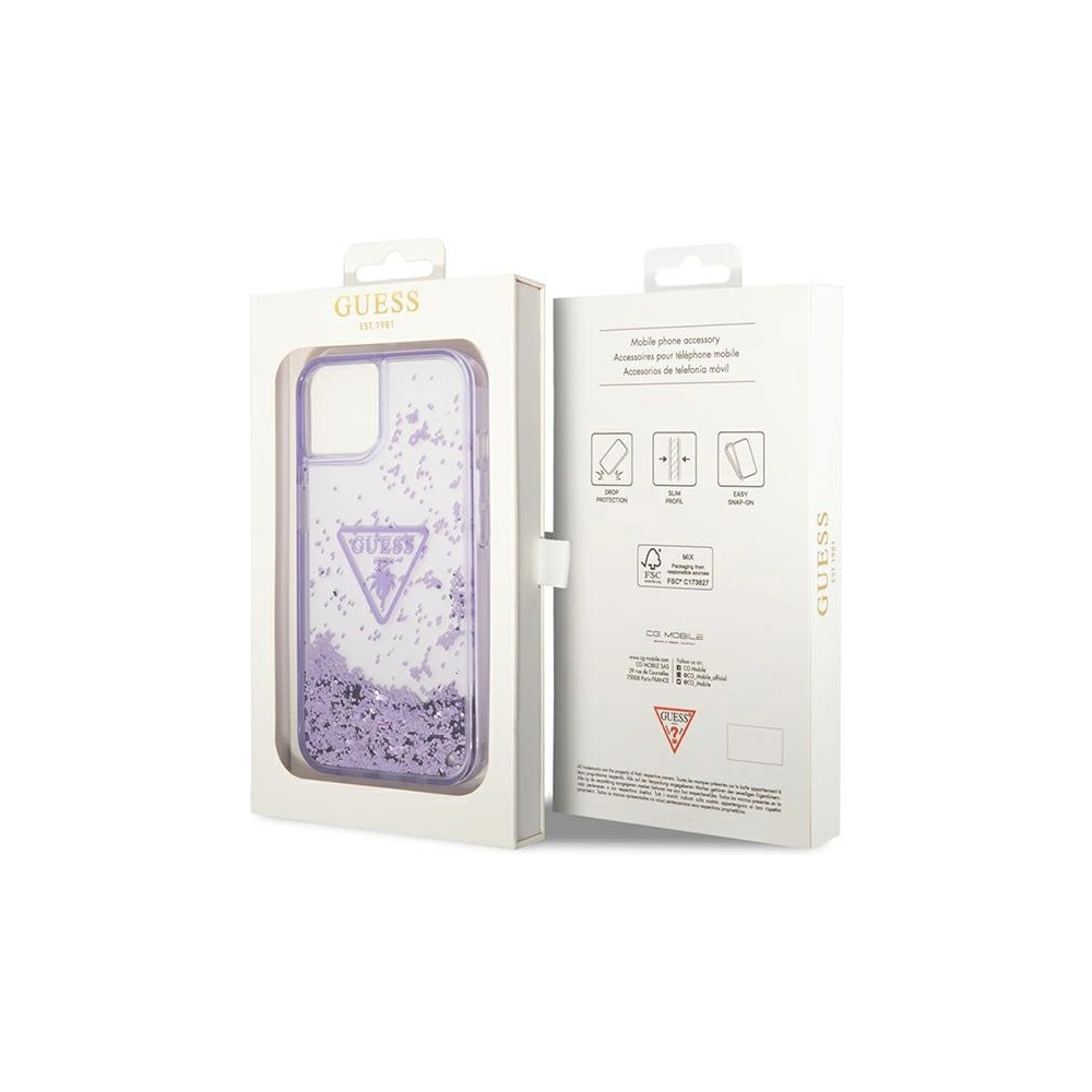 Hurtownia GSM - Case Guess GUHCP14MLFCTPU Apple iPhone 14 Plus / 15 Plus lila/purple Hardcase Liquid Glitter Palm Collection - GUE2058 - {ean13} - Hurt