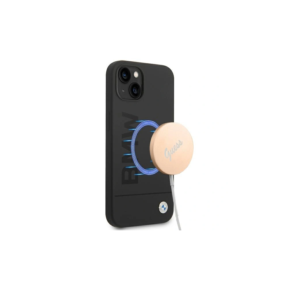 Hurtownia GSM - Case BMW BMHMP14MSLBLBK Apple iPhone 14 Plus / 15 Plus schwarz/black Hardcase Silikon Signatur Logo Magsafe - BMW301 - {ean13} - Hurt