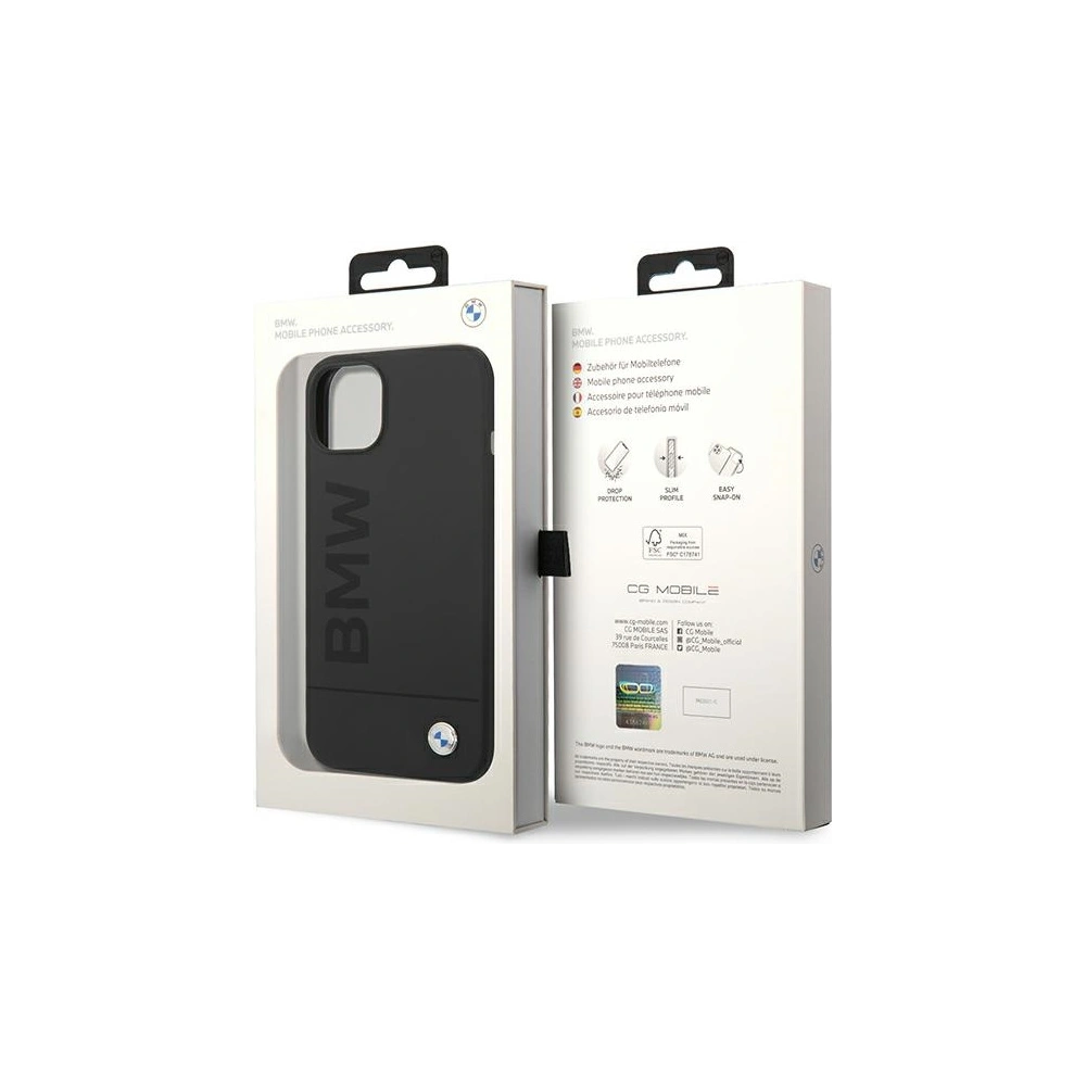 Hurtownia GSM - Etui BMW BMHMP14SSLBLBK Apple iPhone 14 černý/black hardcase Silicone Signature Logo Magsafe - BMW302 - {ean13} - Hurt