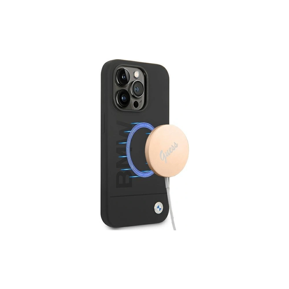 Hurtownia GSM - Etui BMW BMHMP14XSLBLBK Apple iPhone 14 Pro Max fekete/black hardcase Silicone Signature Logo Magsafe - BMW303 - {ean13} - Hurt
