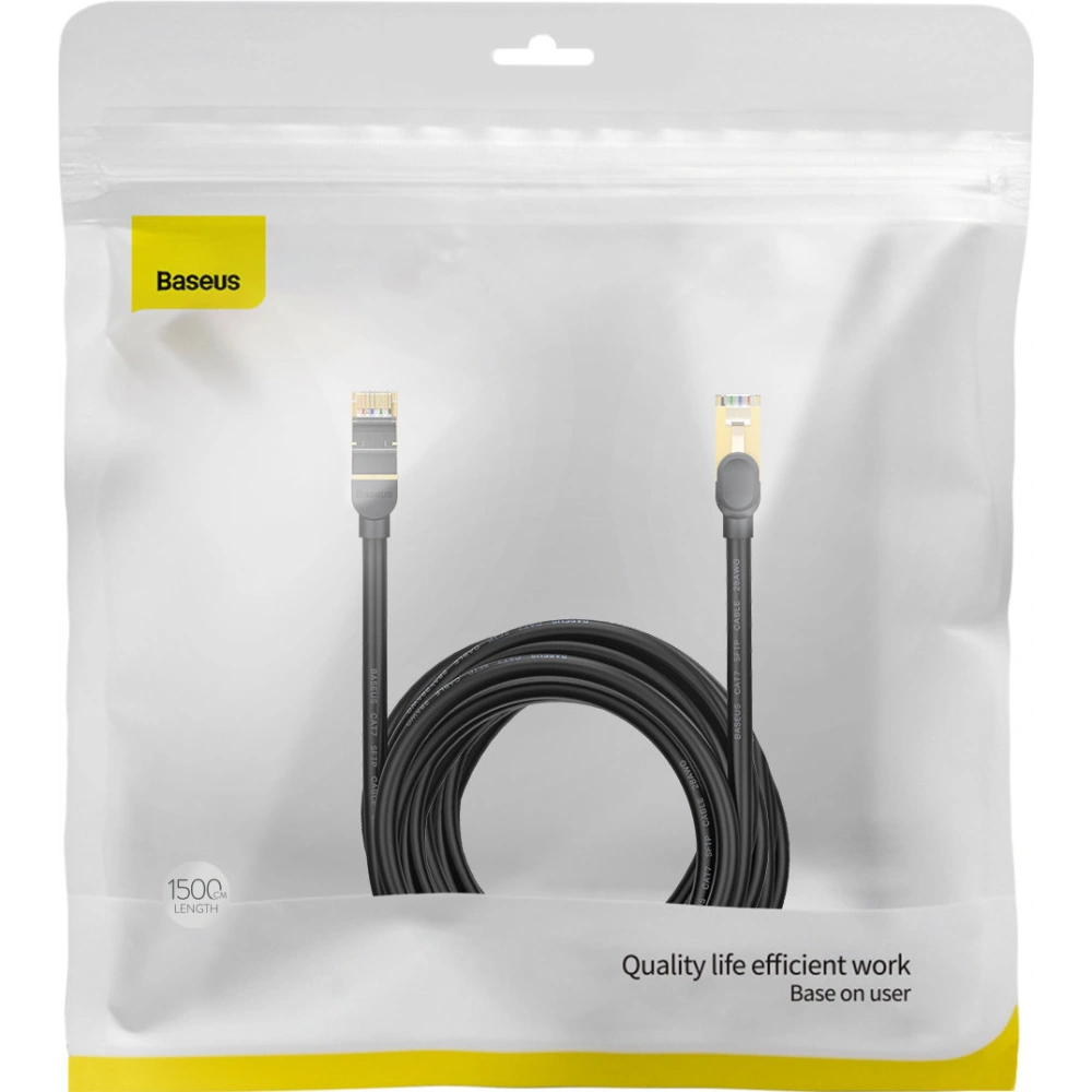 Wholesale Ethernet Cable Baseus Speed Seven RJ45 10Gbps 15m black - BSU3557 - {ean13} - Hurt
