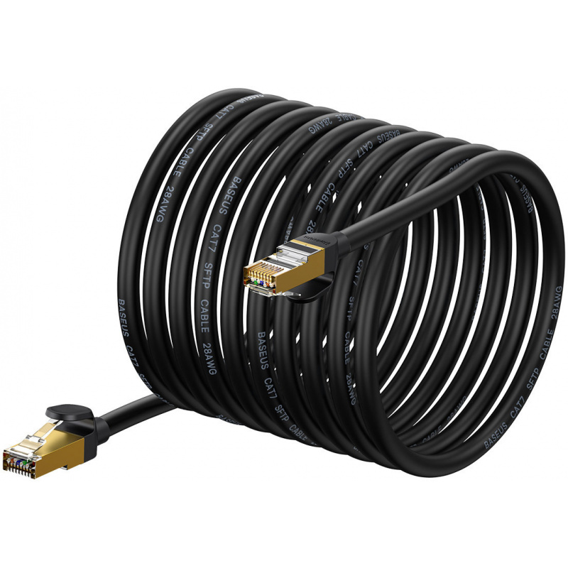 Baseus Distributor - 6932172611439 - BSU3558 - Ethernet Cable Baseus Speed Seven RJ45 10Gbps 20m black - B2B homescreen