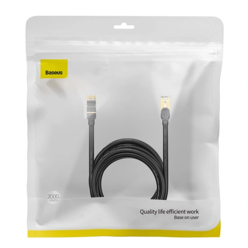 Kabel sieciowy Baseus Speed Seven RJ45 10Gbps 20m czarny