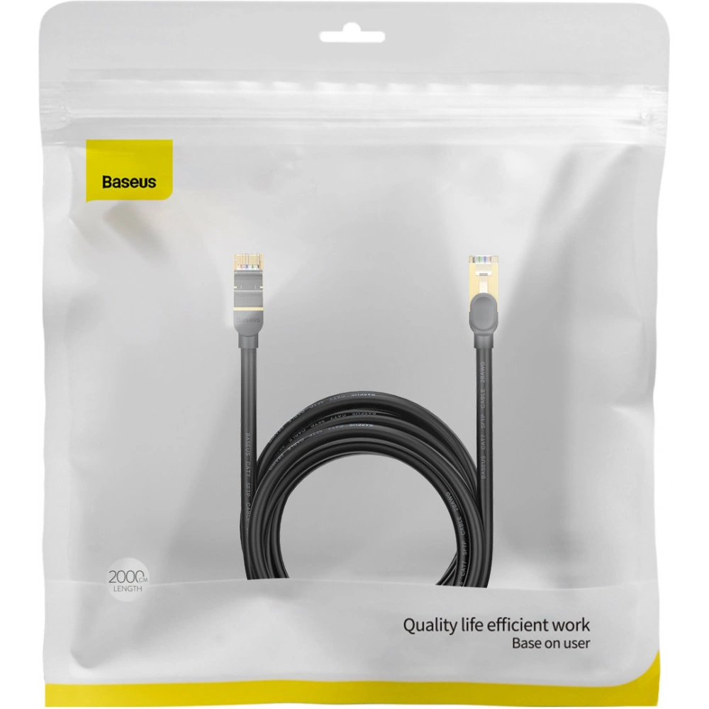 Wholesale Ethernet Cable Baseus Speed Seven RJ45 10Gbps 20m black - BSU3558 - {ean13} - Hurt